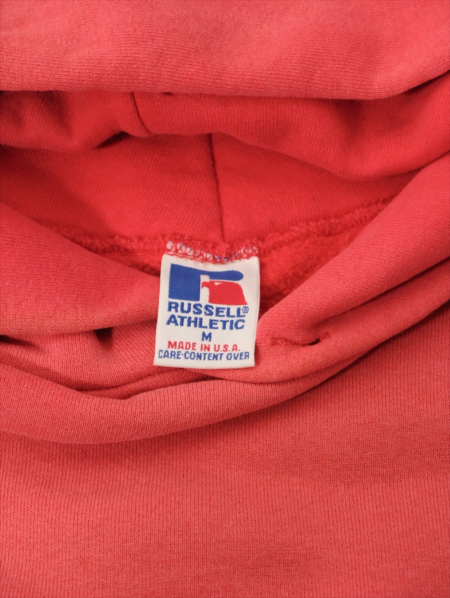 RUSSELL Flamingo Faded Hoodie Made in U.S.A.