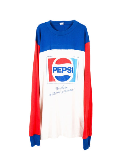 PEPSI Multicolor Long sleeve T-shirt 80s