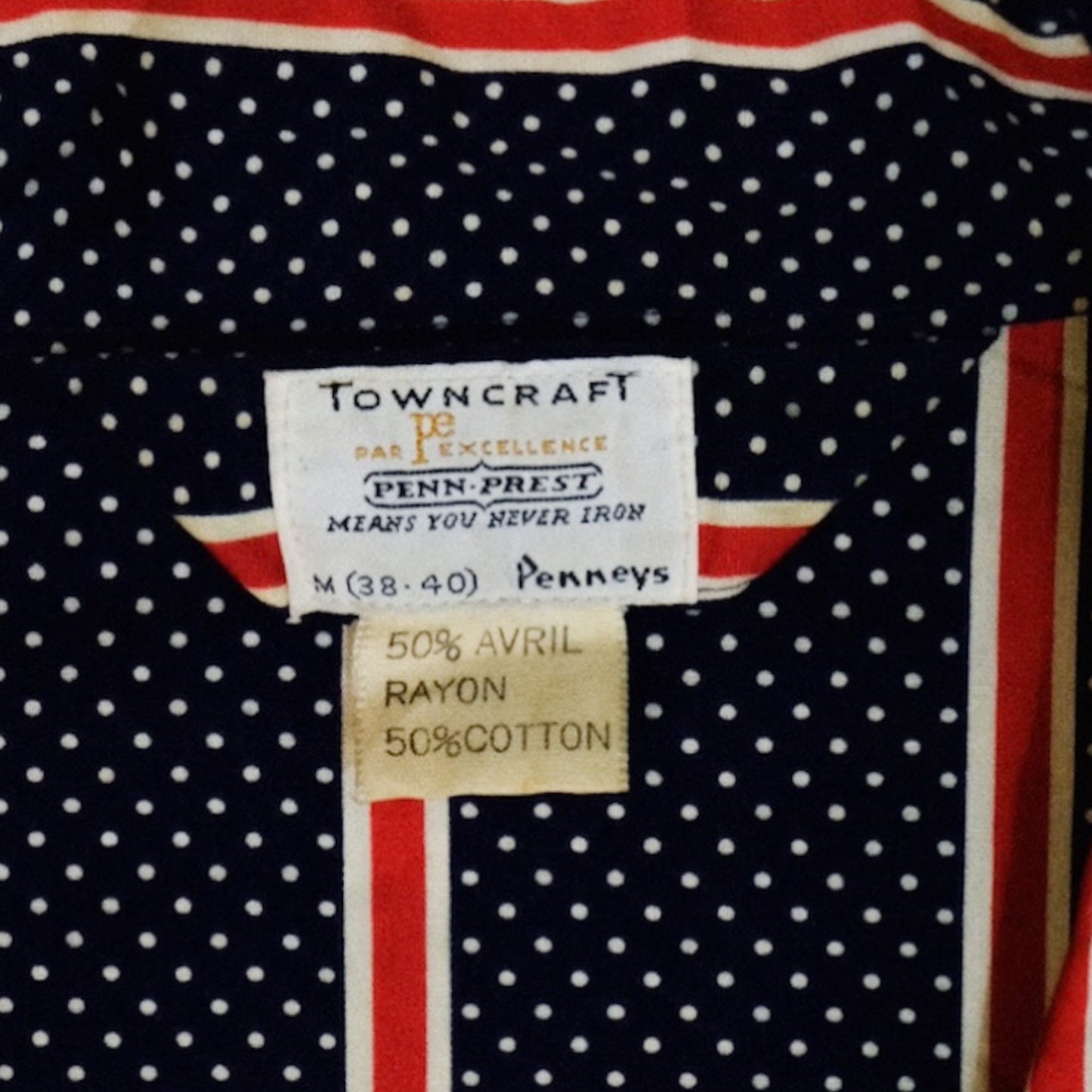 TOWNCRAFT PENN-PREST Pajama Shirt 60s