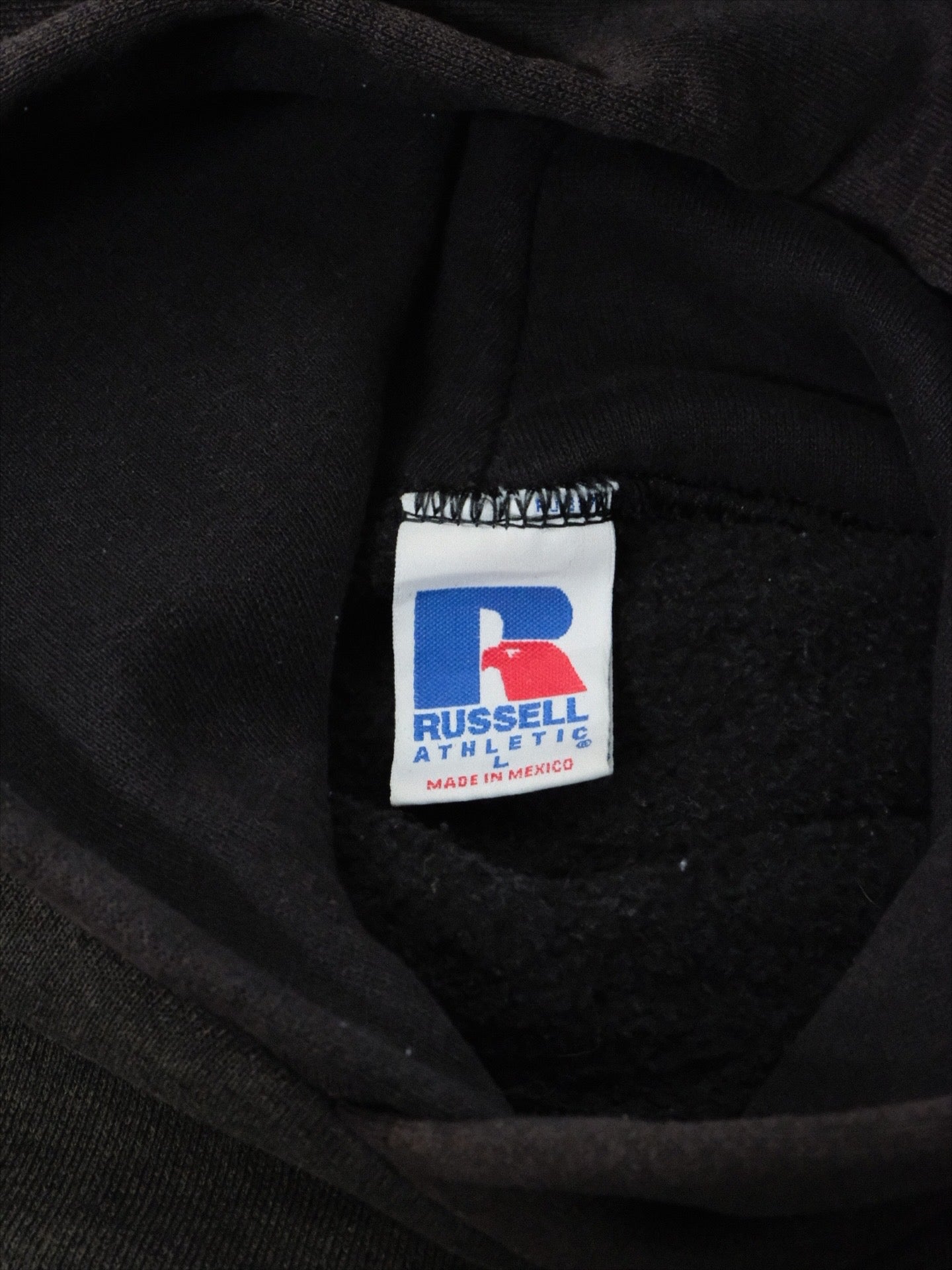 RUSSELL Two-tone Style Faded Hoodie Made in Mexico