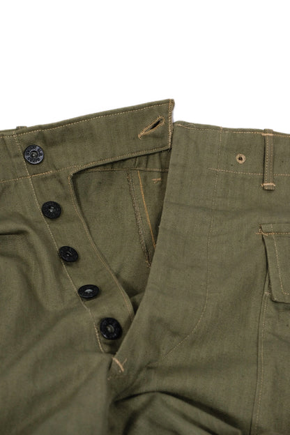 USMC P-44 HBT Trousers with the back pocket removed 40s