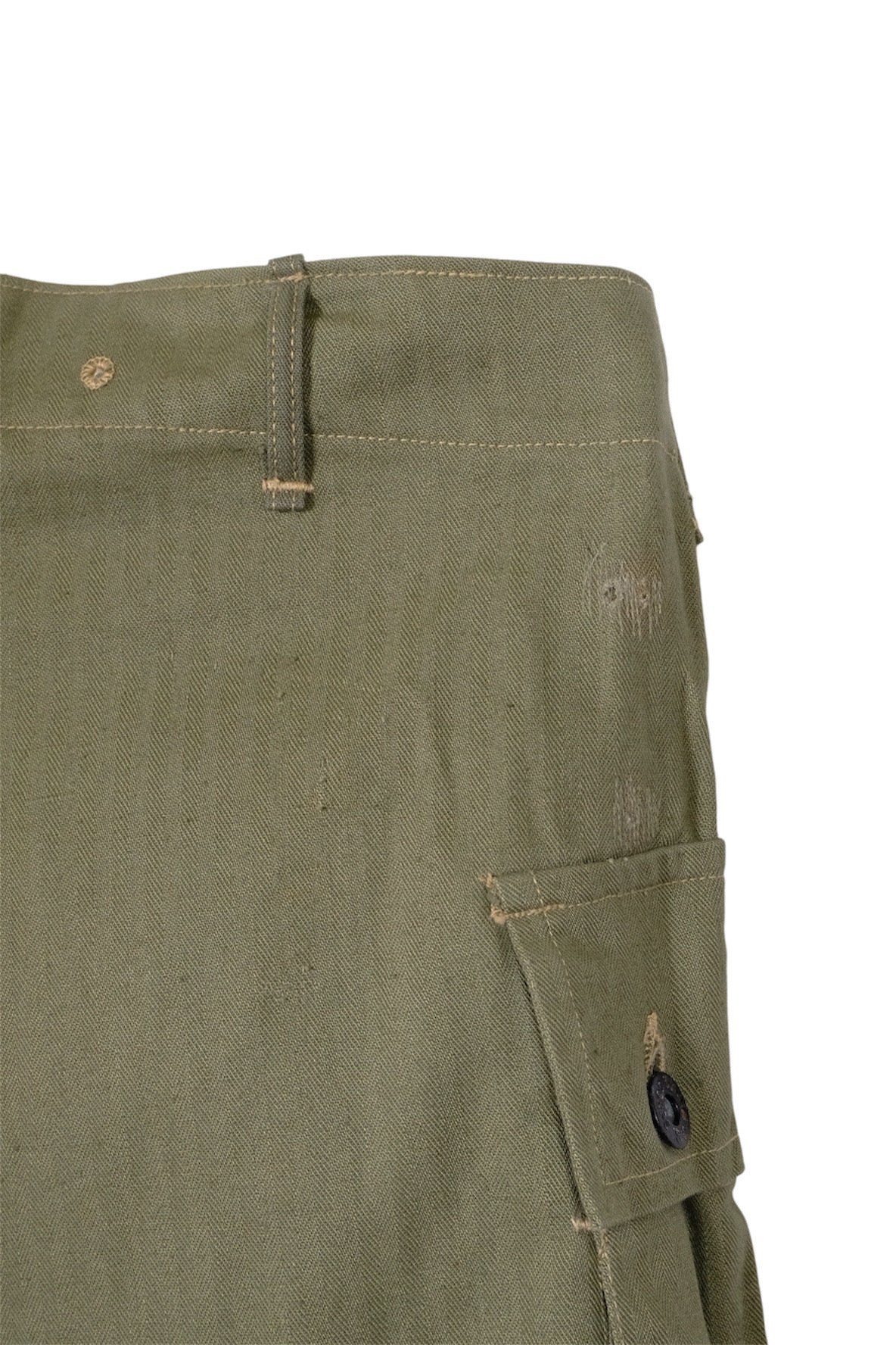 USMC P-44 HBT Trousers with the back pocket removed 40s