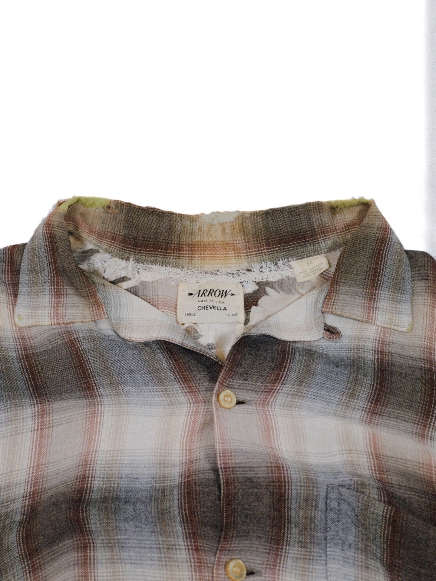 ARROW Ombre Rayon Shirt “Boro” 16-16/2 50s~60s