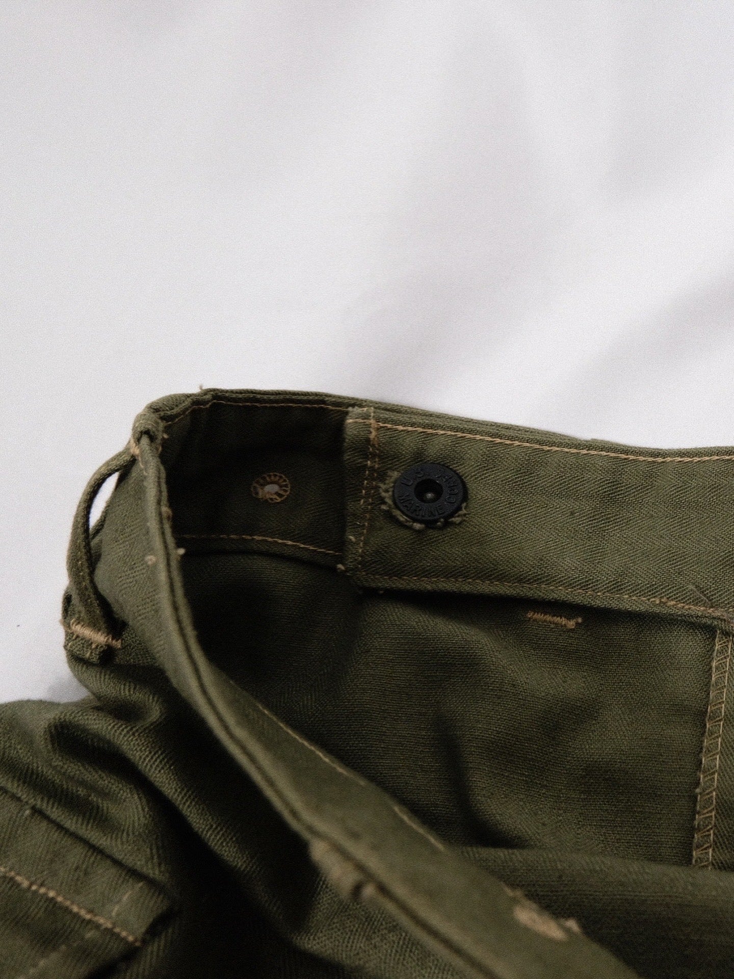 USMC P-44 HBT Trousers with the back pocket removed 40s