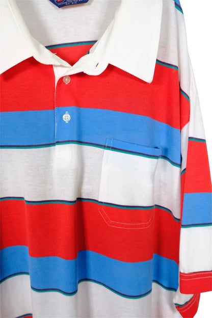 ARROW Stripe Pattern Polo shirt 80s